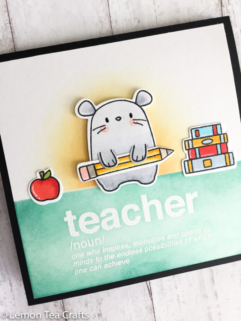 Handmade Teacher Appreciation Card featuring Mama Elephant Page Huggers