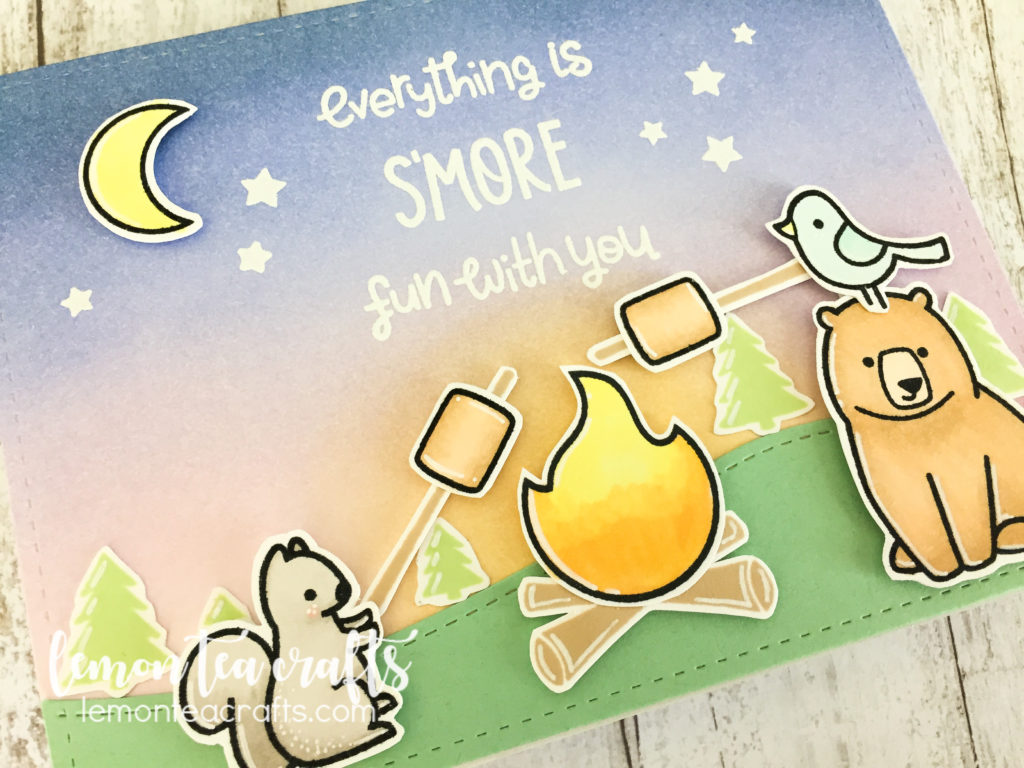 lawn fawn love you s'more handmade card