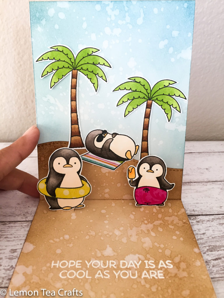 Penguins in Paradise Handmade Card
