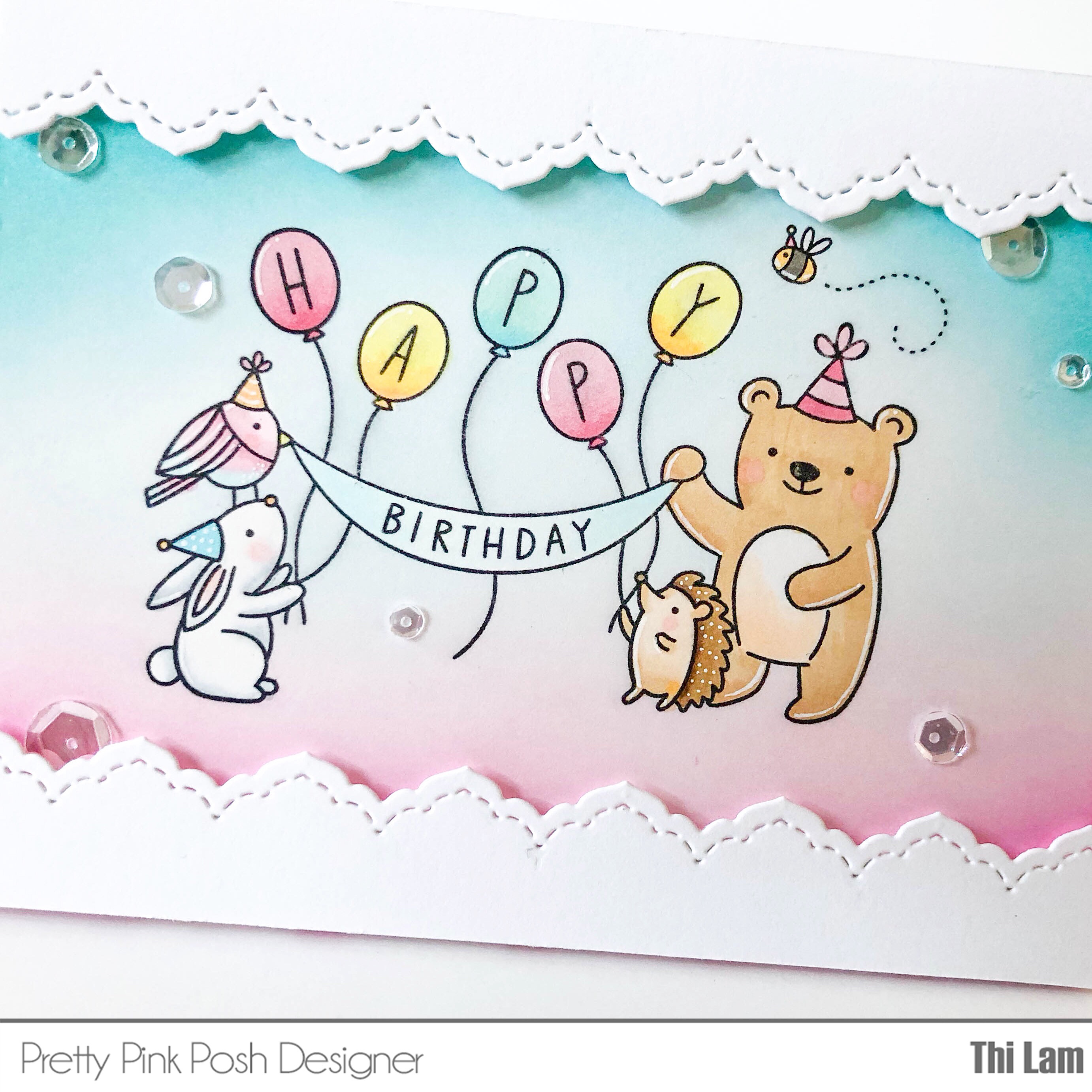 Pretty Pink Posh Handmade Birthday Card